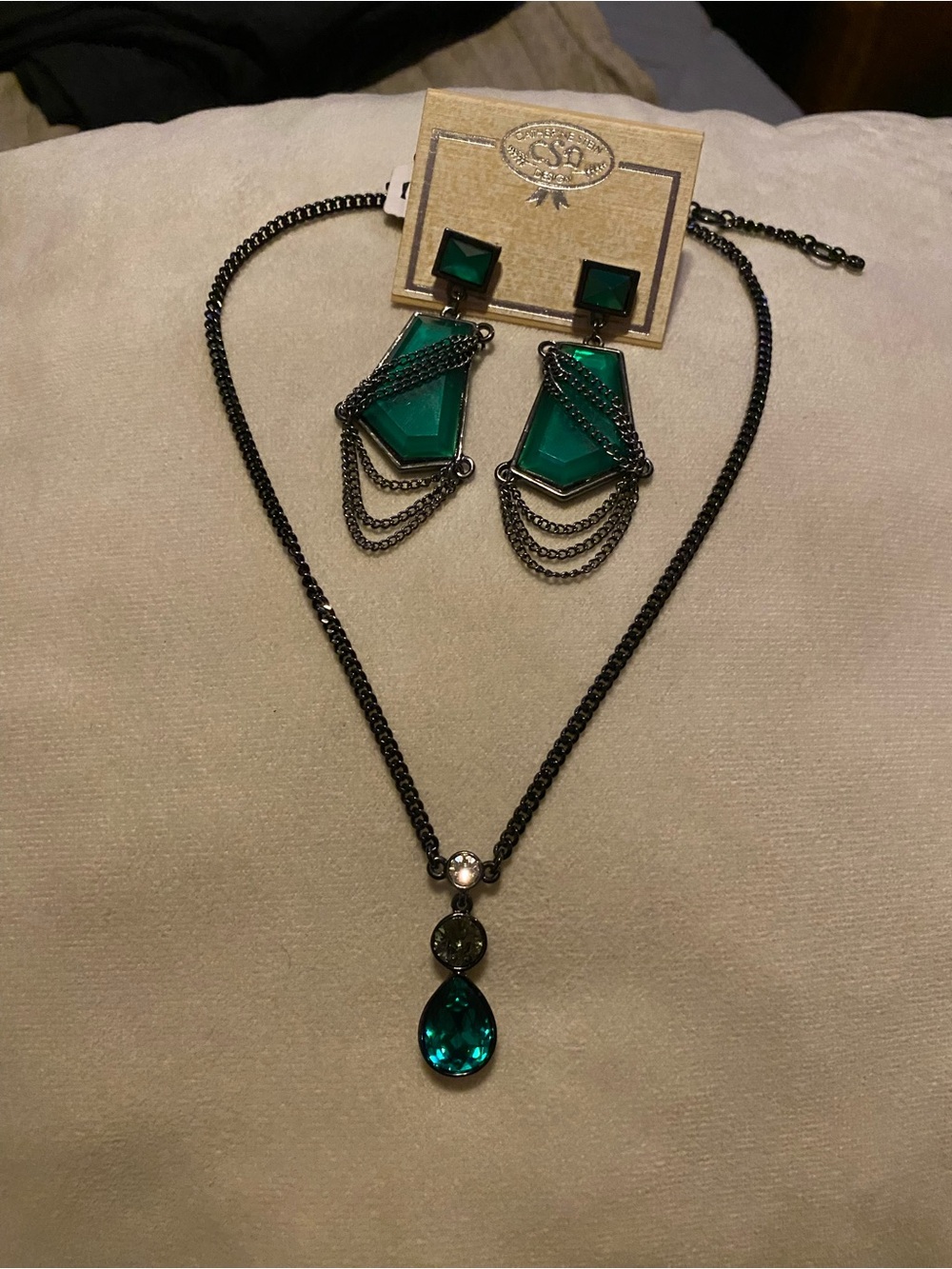 Givenchy Emerald Green Pendant Necklace